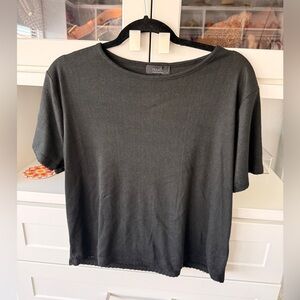 Black Short Sleeve Top